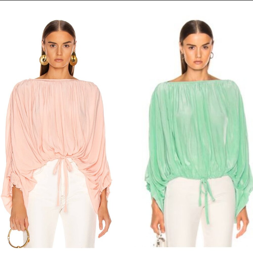 Smythe Butterfly Blouse Aqua XS